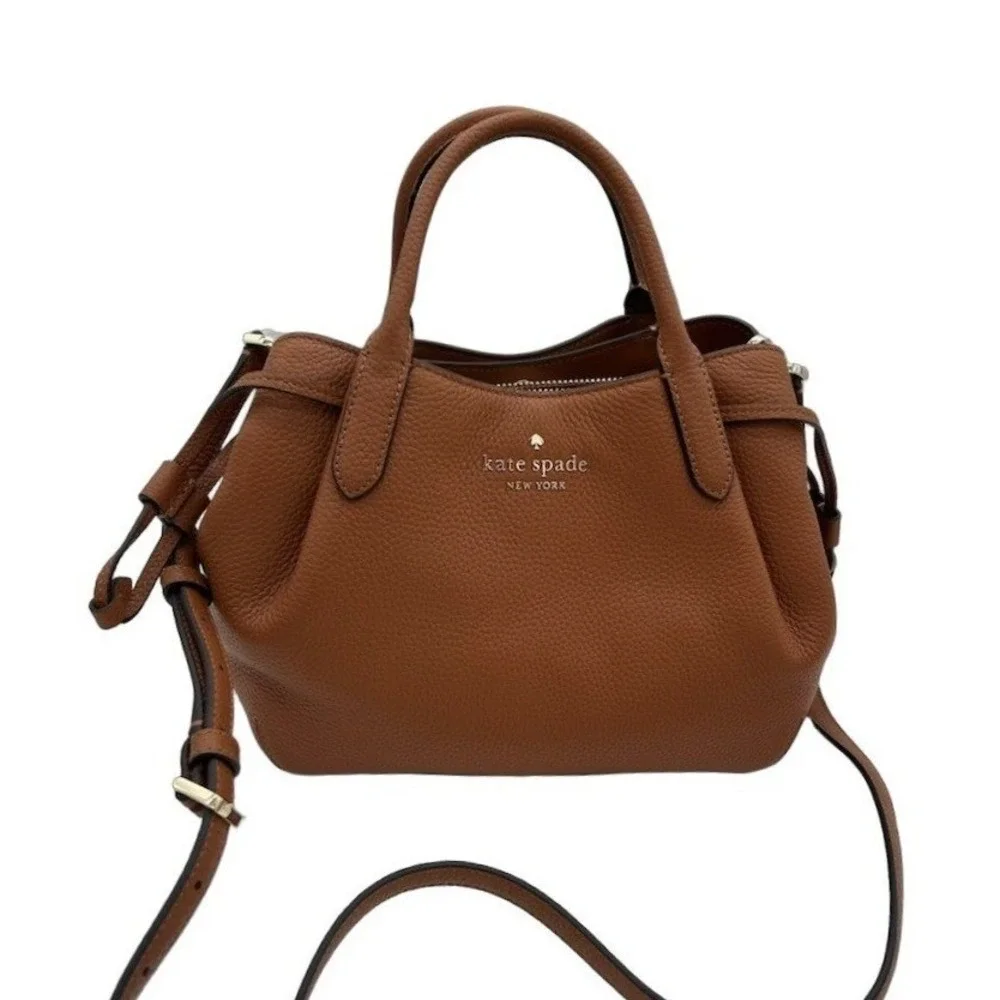 NEW Kate Spade Dumpling Satchel Women's Brown Pebbled Leather K8135 $379